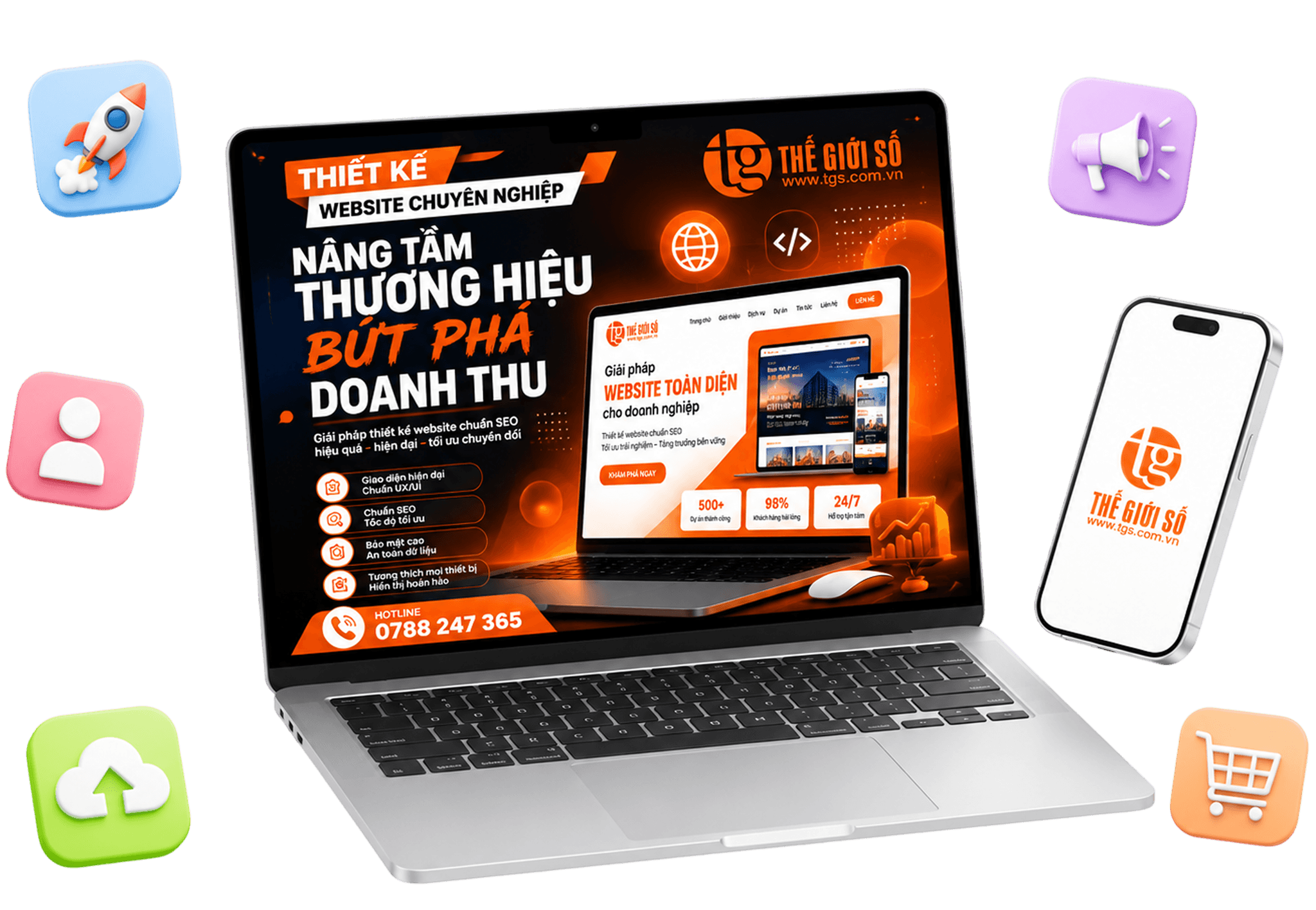 Thiết kế website chuyên nghiệp Thế Giới Số