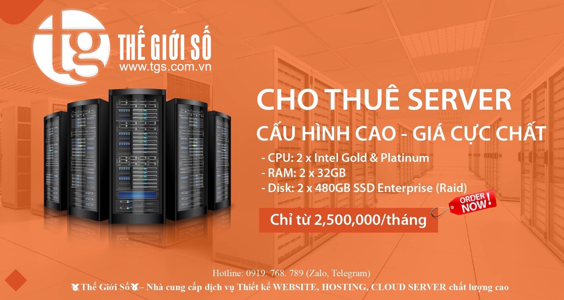 Cho thuê máy chủ giá rẻ – cấu hình siêu khoẻ tại Thế Giới Số