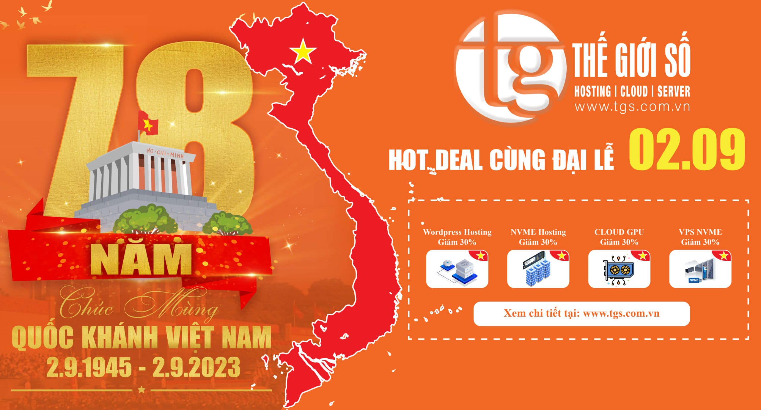HOT DEAL CÙNG ĐẠI LỄ – MỪNG 2/9 GIẢM GIÁ ĐẾN 30% HOSTING & VPS