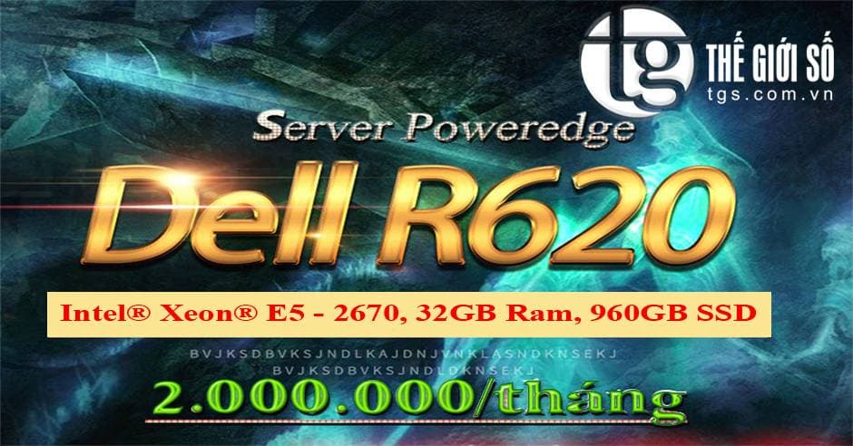 Cho thuê SERVER DELL R620 giá rẻ tại Thế Giới Số